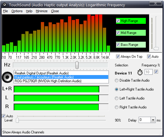 TouchSound Multimedia (Audio Haptic output analysis)